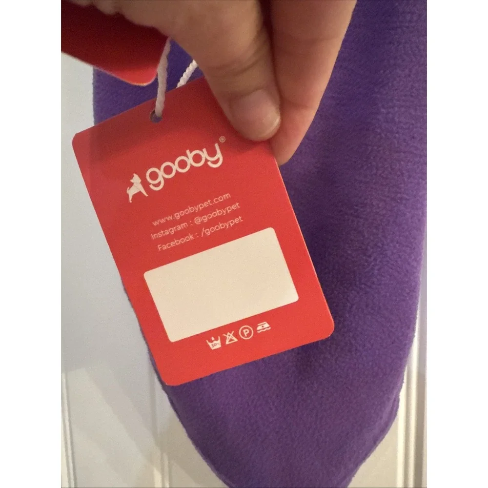NWT, Gooby, Warm Pullover Fleece Dog Jacket with O-Ring Leash, Lavender, Small